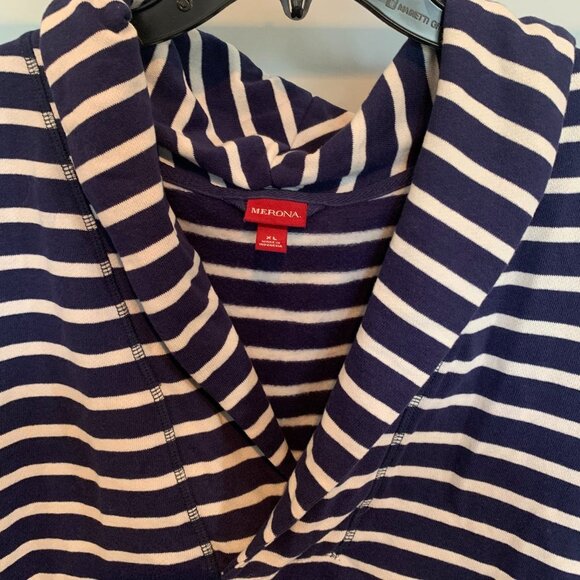 Navy and White Striped Pullover - Picture 2 of 4